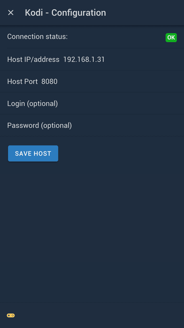 Add host screen