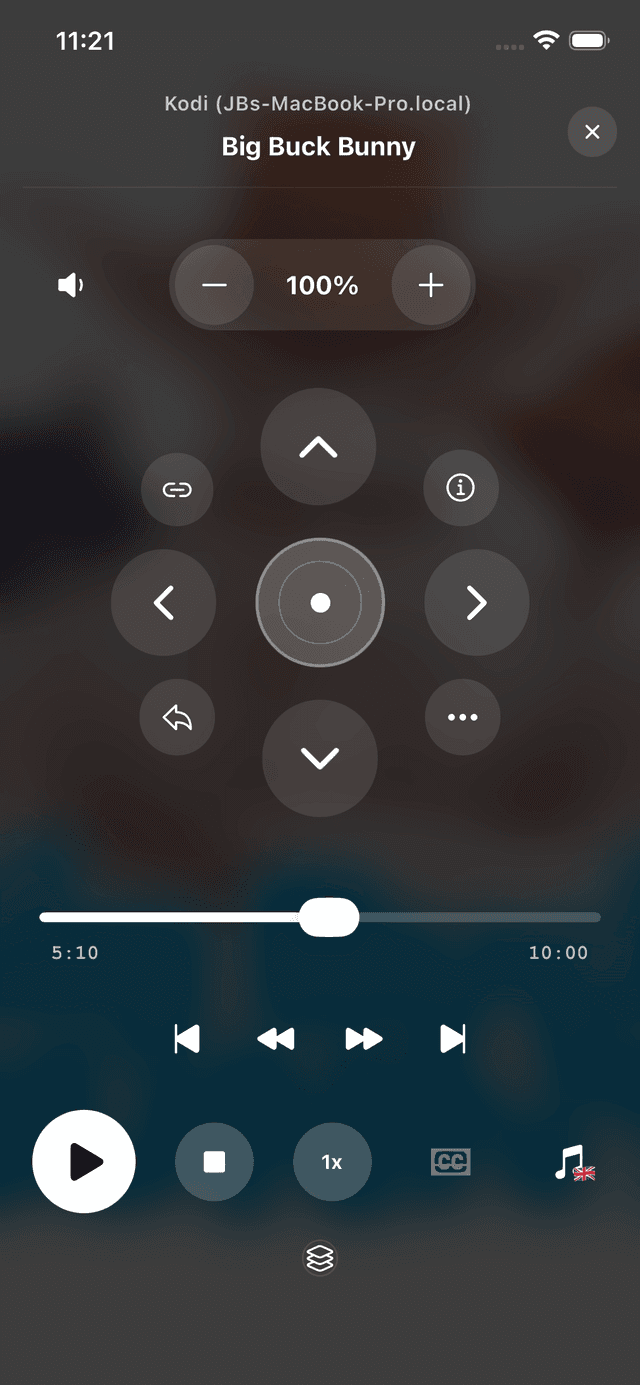 wako Kodi remote control interface